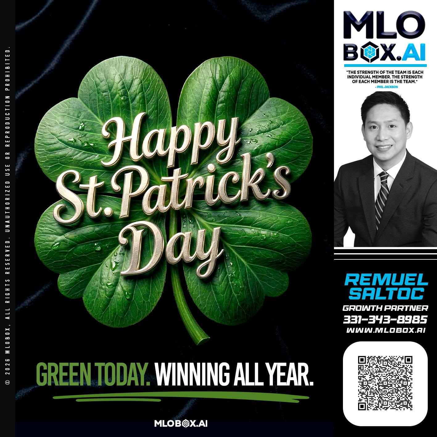 happy st Patricks day - Remuel Saltoc -VP of Mortgage Lending