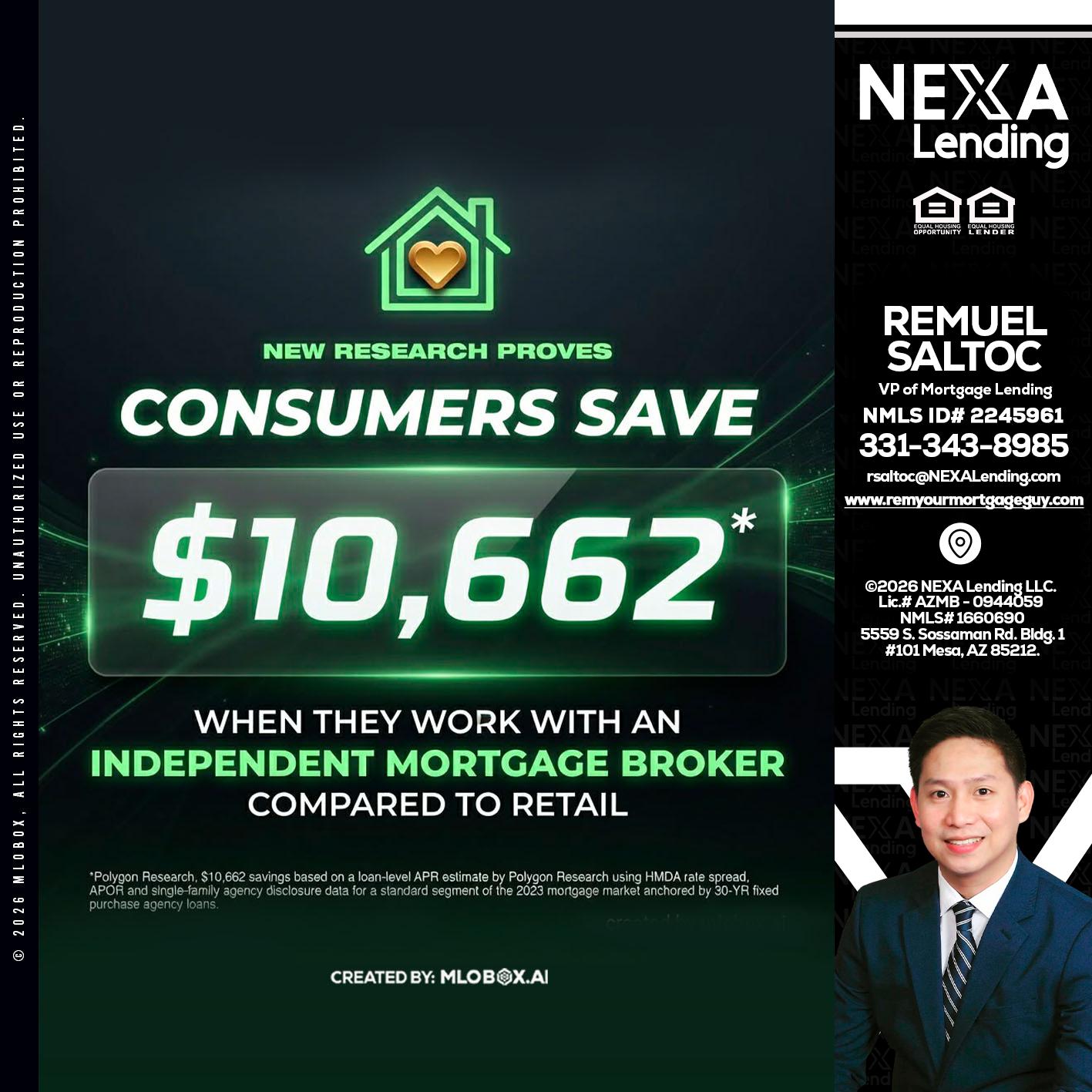 10,662 - Remuel Saltoc -VP of Mortgage Lending