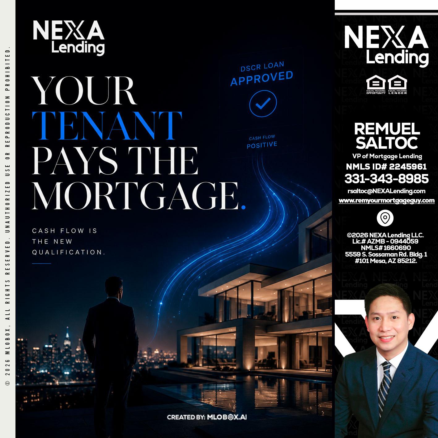 DSCR LOANS - Remuel Saltoc -VP of Mortgage Lending