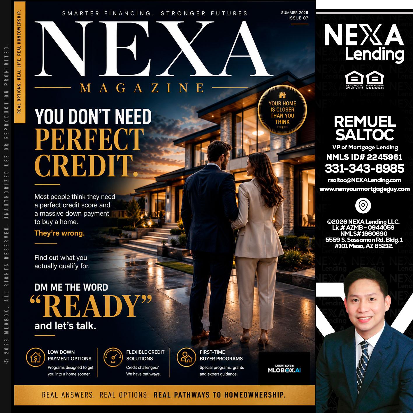 NEXA MAGAZINE - Remuel Saltoc -VP of Mortgage Lending
