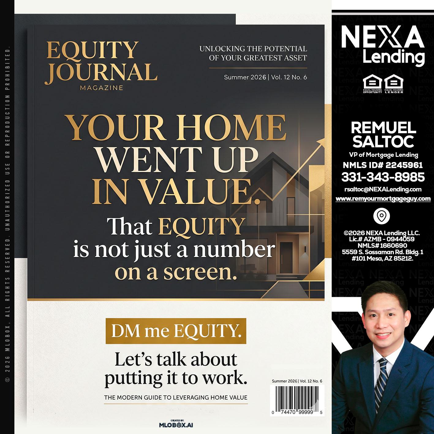 YOUR HOME - Remuel Saltoc -VP of Mortgage Lending