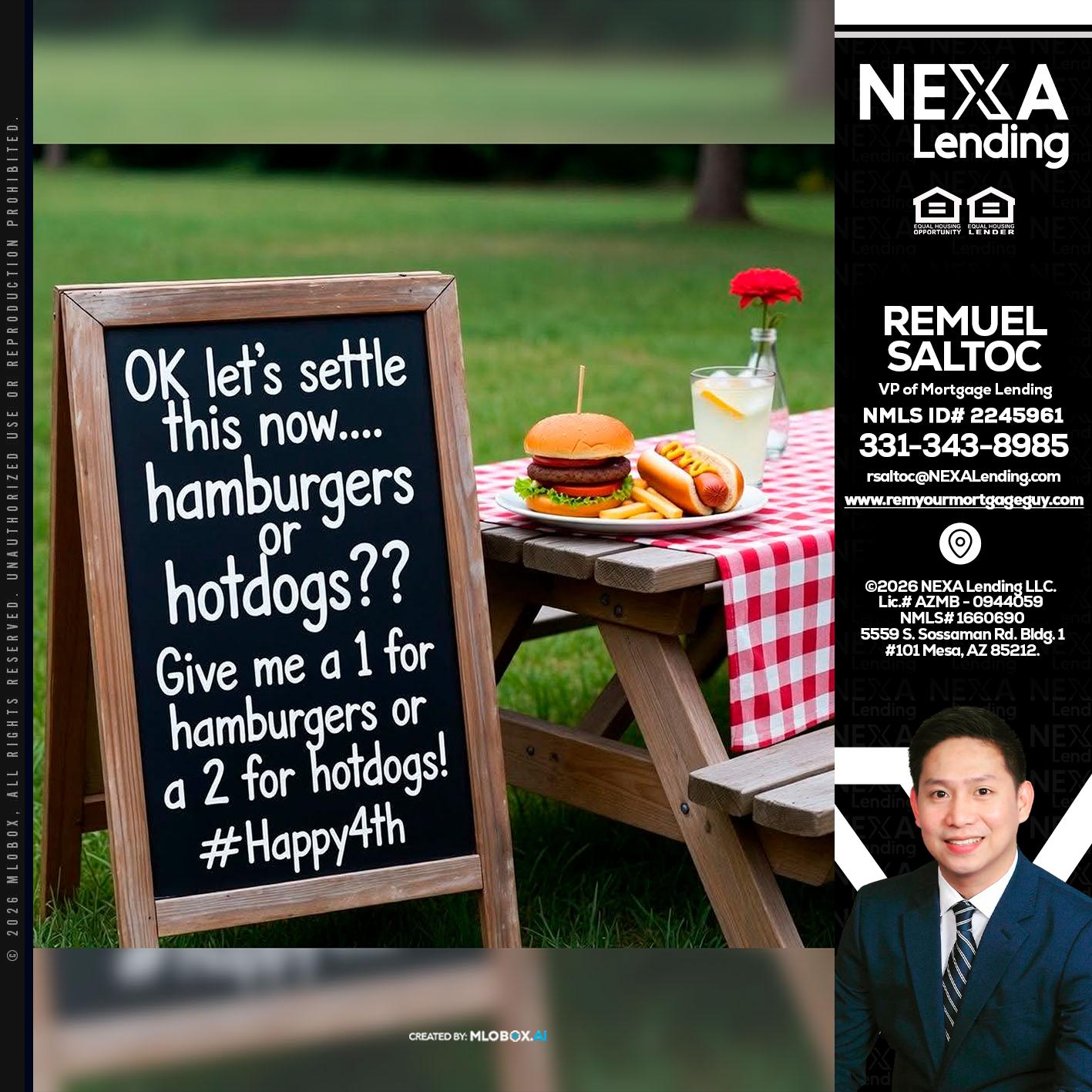 let settle this - Remuel Saltoc -VP of Mortgage Lending