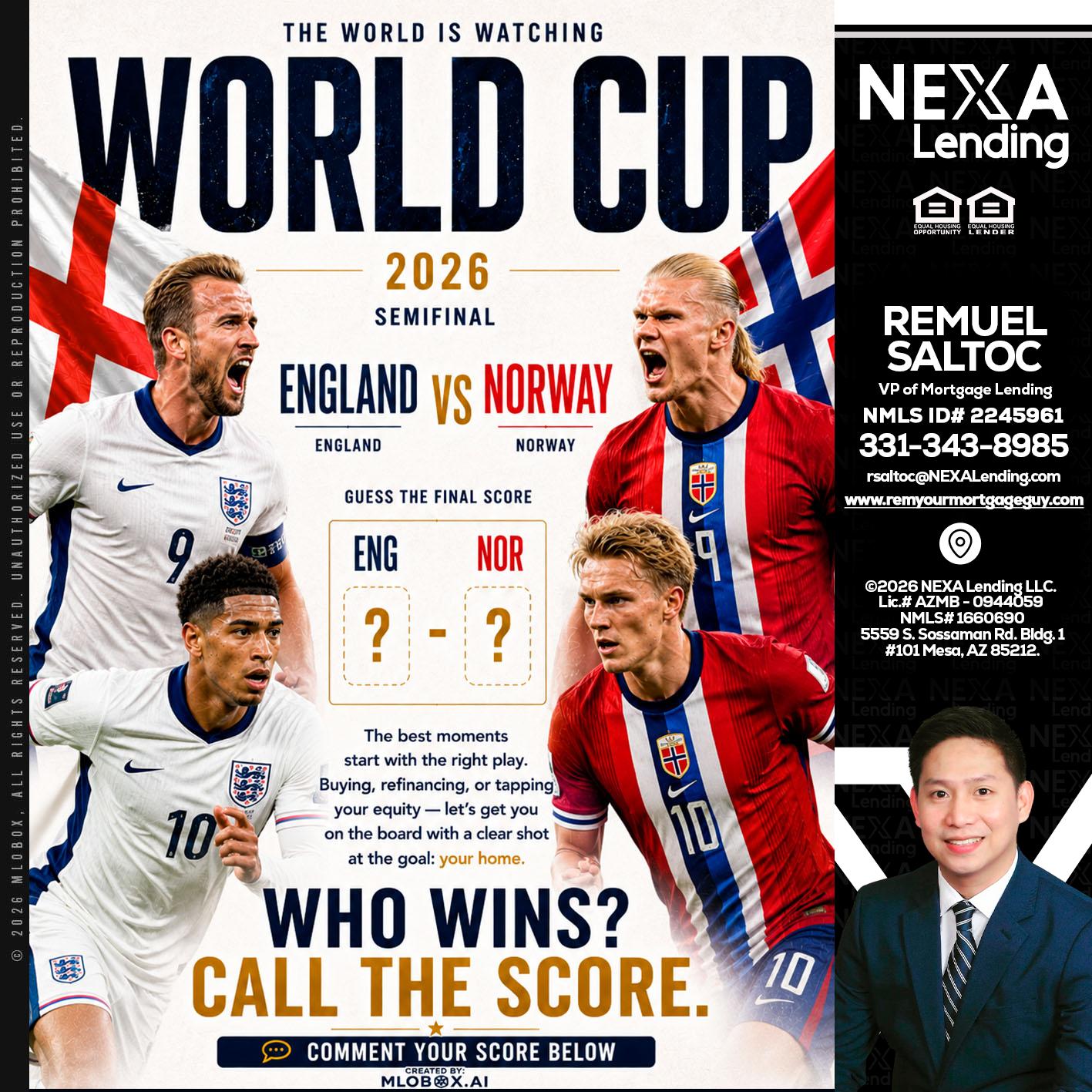 WORLD CUP 2026 - Remuel Saltoc -VP of Mortgage Lending