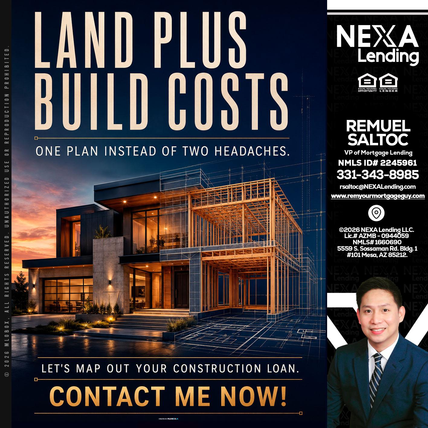 LAND PLUS - Remuel Saltoc -VP of Mortgage Lending