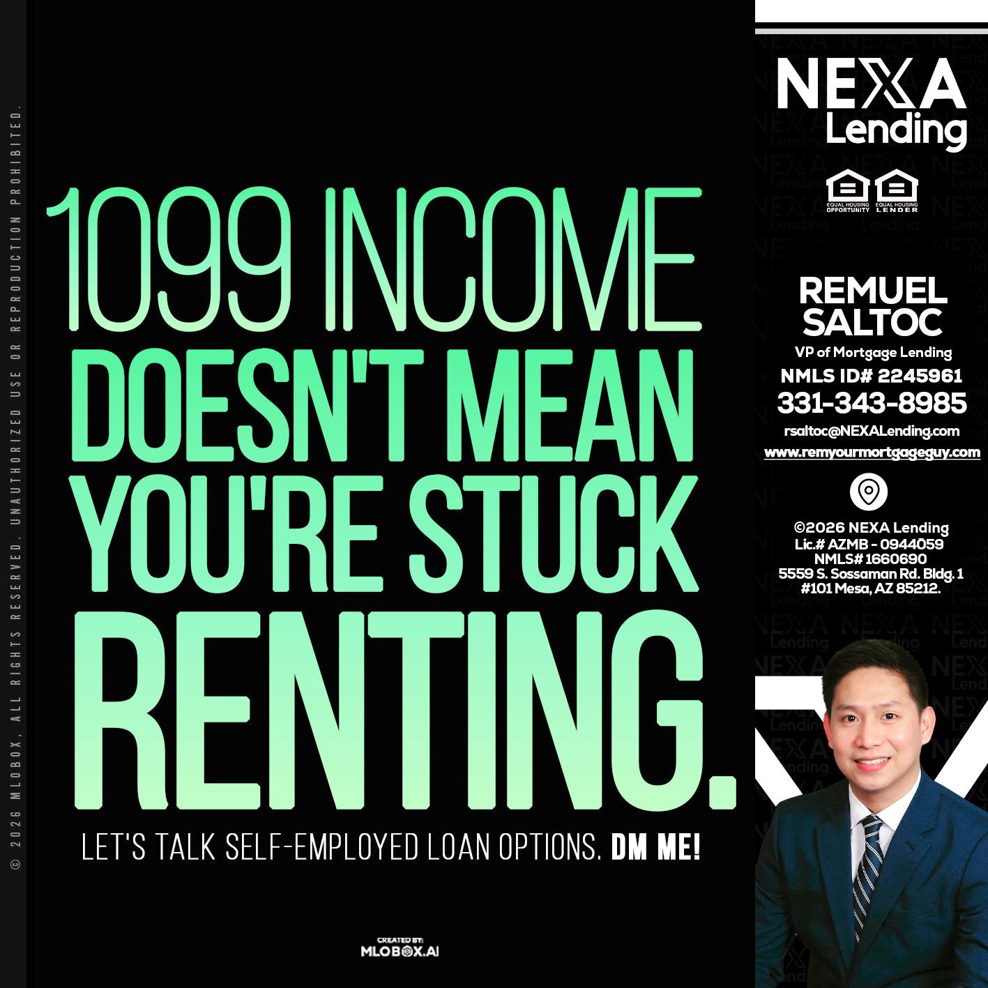 1099 income - Remuel Saltoc -VP of Mortgage Lending