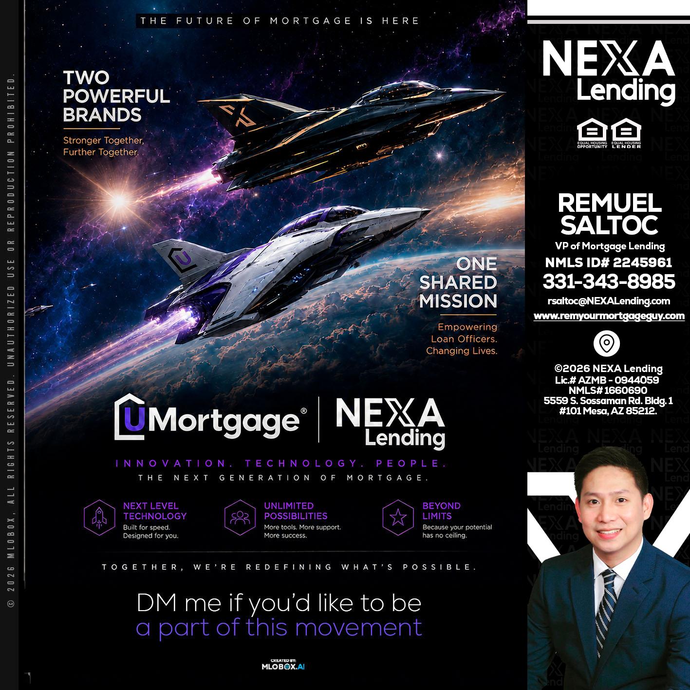 U Mortgage + NEXA lending - Remuel Saltoc -VP of Mortgage Lending
