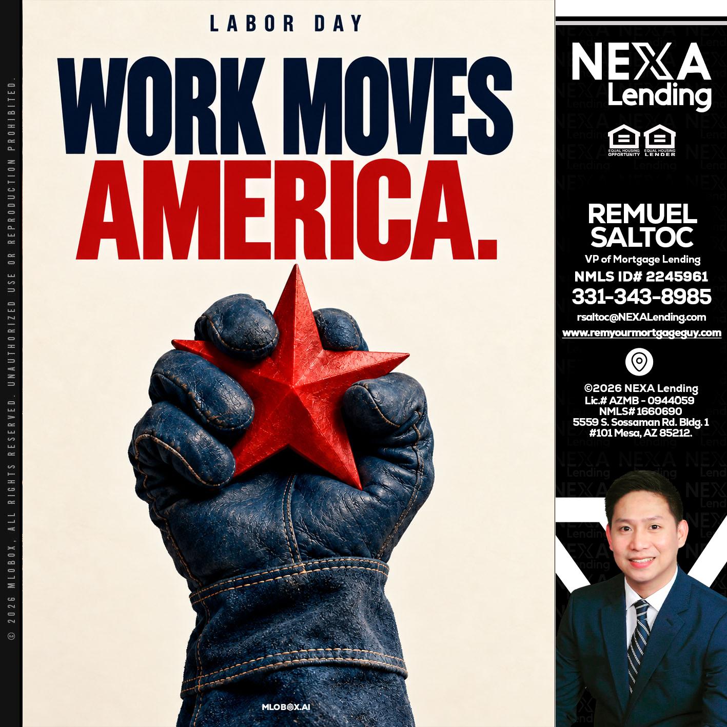 WORKS MOVES AMERICA - Remuel Saltoc -VP of Mortgage Lending