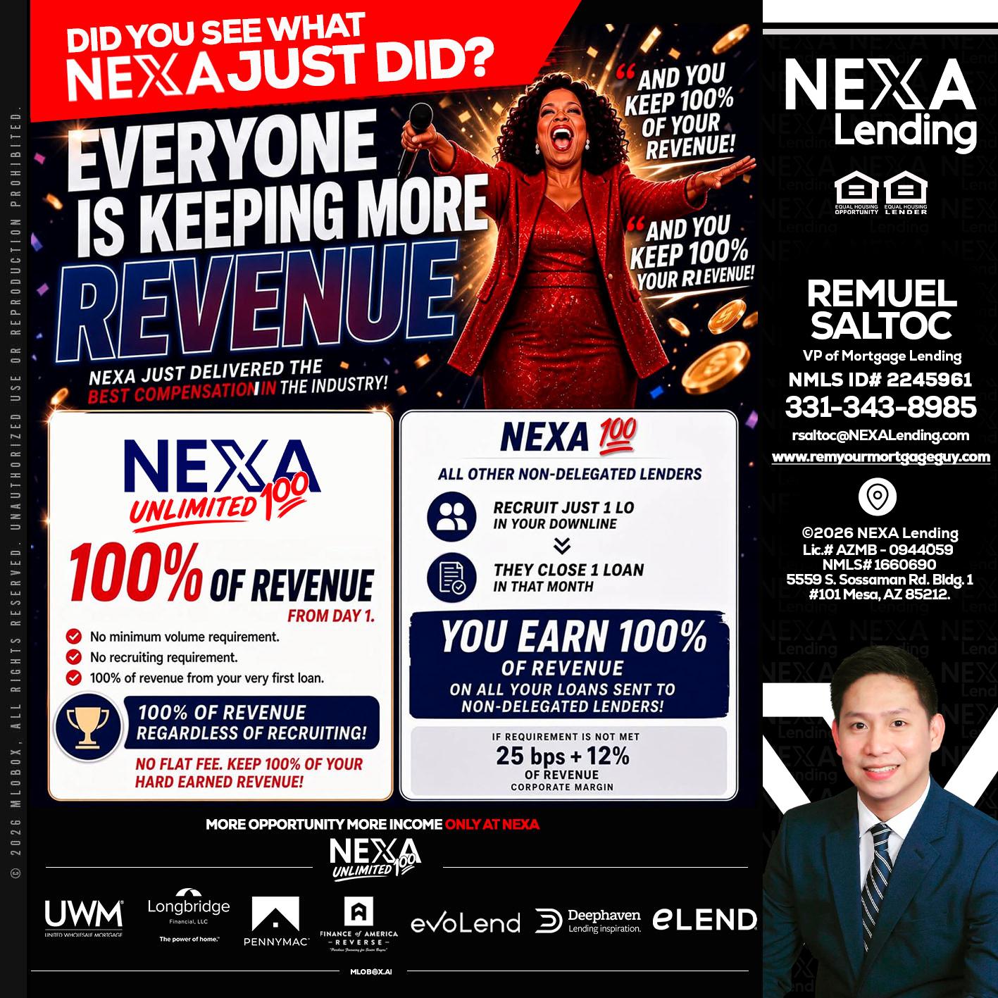 EVERYONE IS KEEPING - Remuel Saltoc -VP of Mortgage Lending