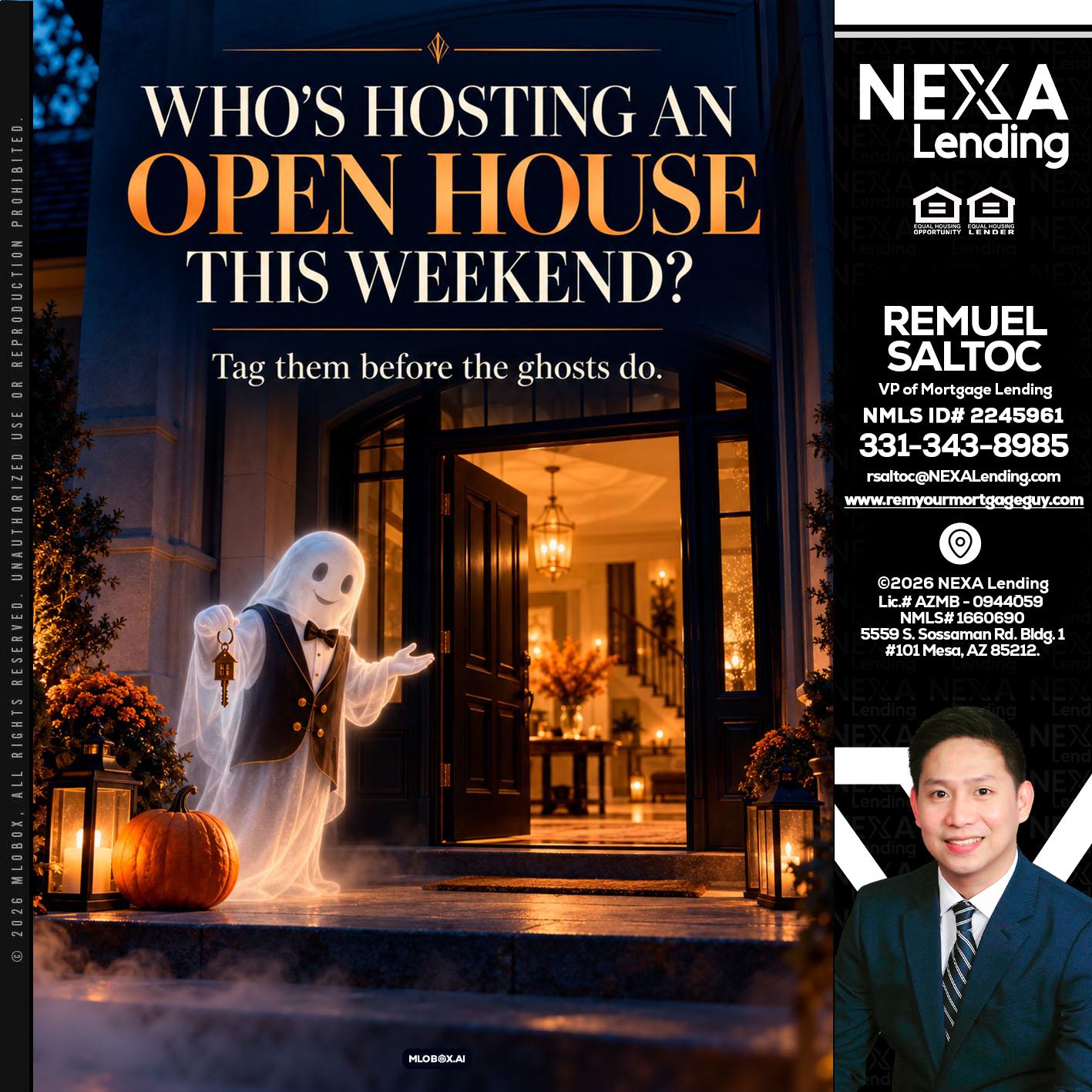 WHO IS HOSTING? - Remuel Saltoc -VP of Mortgage Lending