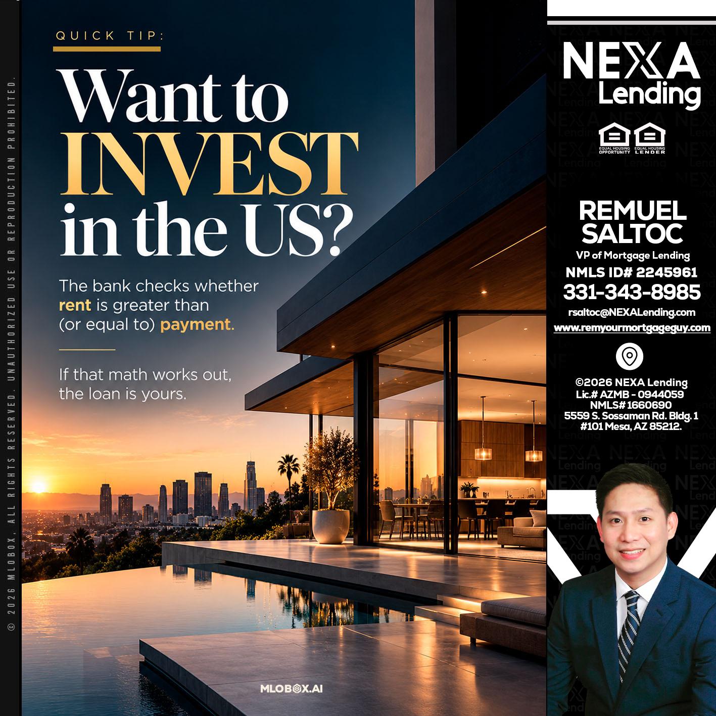 QUICK TIP - Remuel Saltoc -VP of Mortgage Lending